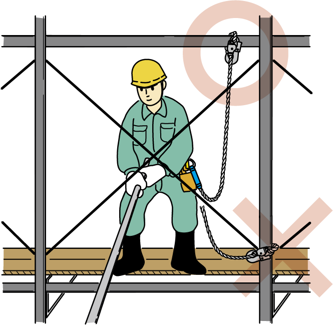 胴ベルト型使用上の注意事項 | 墜落制止用器具、フルハーネス型、胴ベルト型、ワークポジショニング用器具、墜落防止装置、ツヨロン