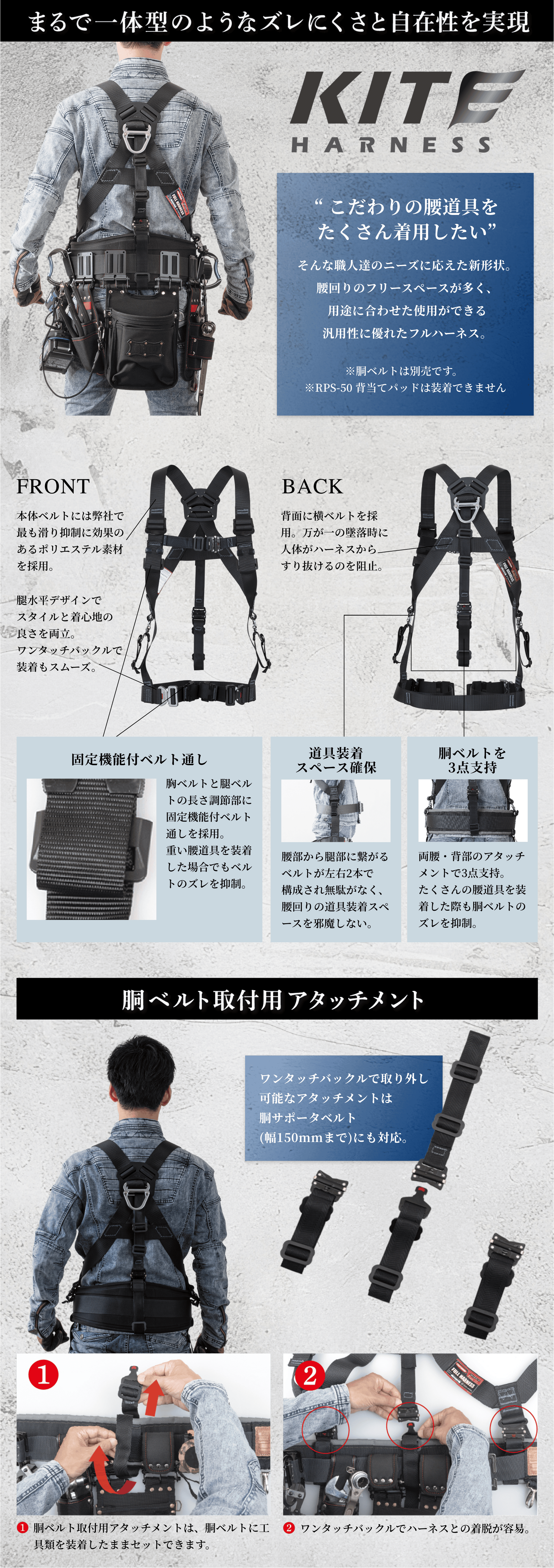 カイトハーネス | 墜落制止用器具、フルハーネス型、胴ベルト型 カイトハーネス | 墜落制止用器具、フルハーネス型、胴ベルト型